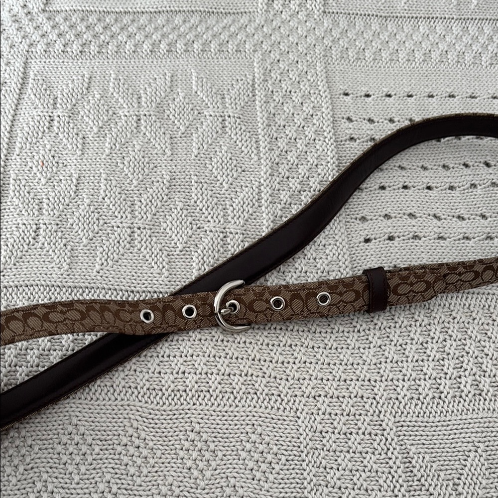 Coach Rich Brown Leather Belt